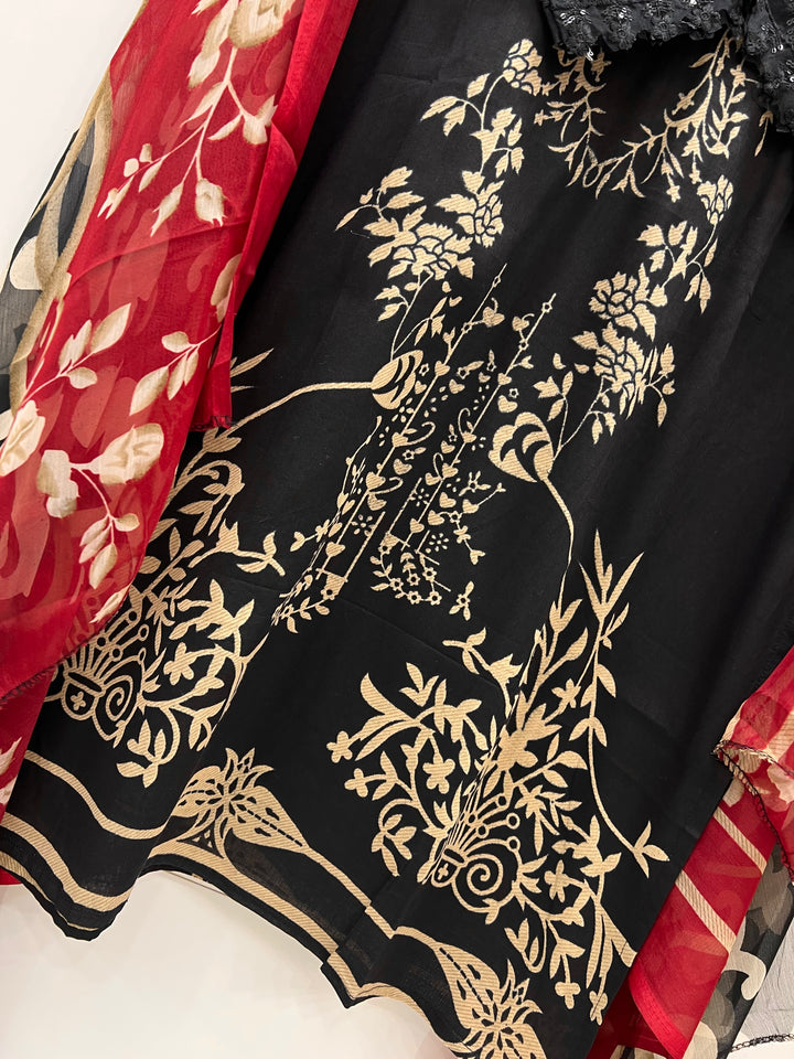 Pakistani patch work suit 2719