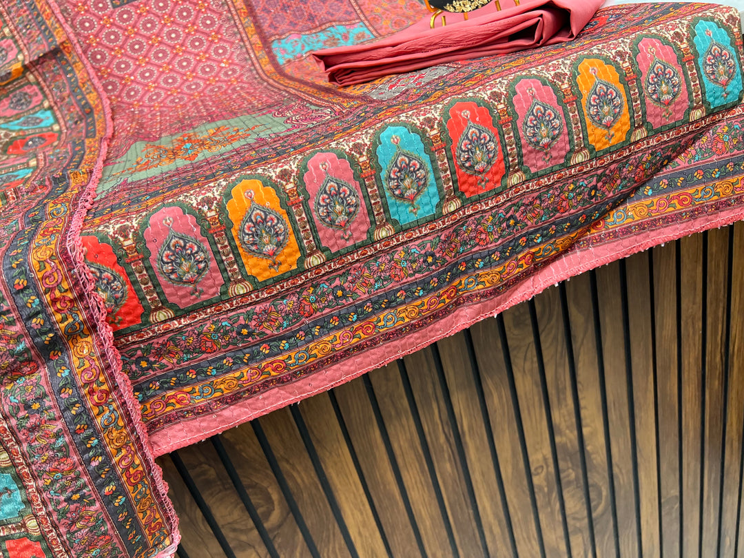 Multi Colour Unstich Suit 1396