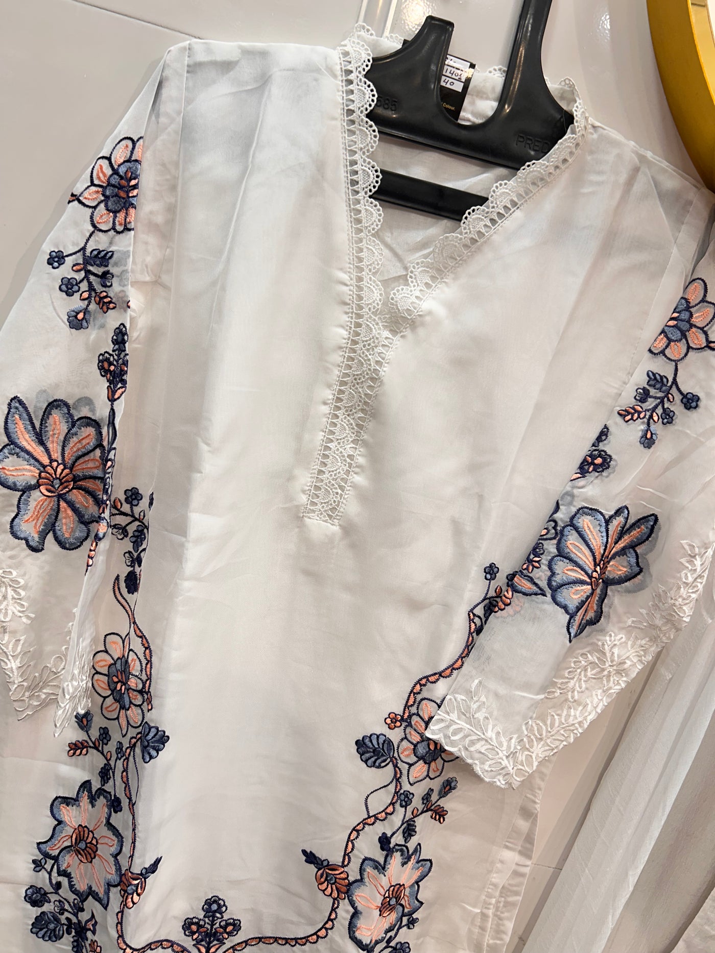 Karachi organza suit 1401