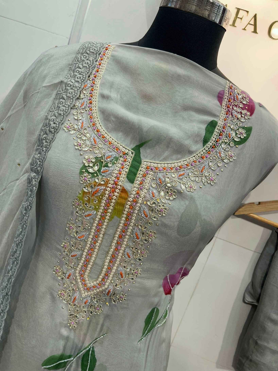 Organza unstitch suits 2249