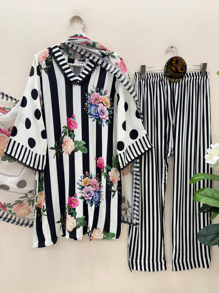 polka dot Pakistani Farshi suits