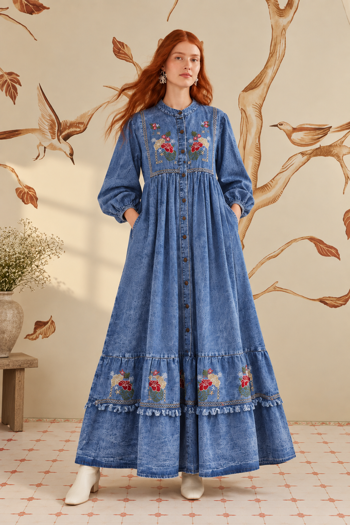 Denim Long Gown’s