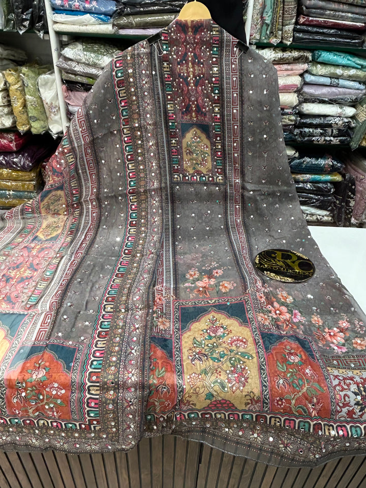 Organza Mirror Work Suit
