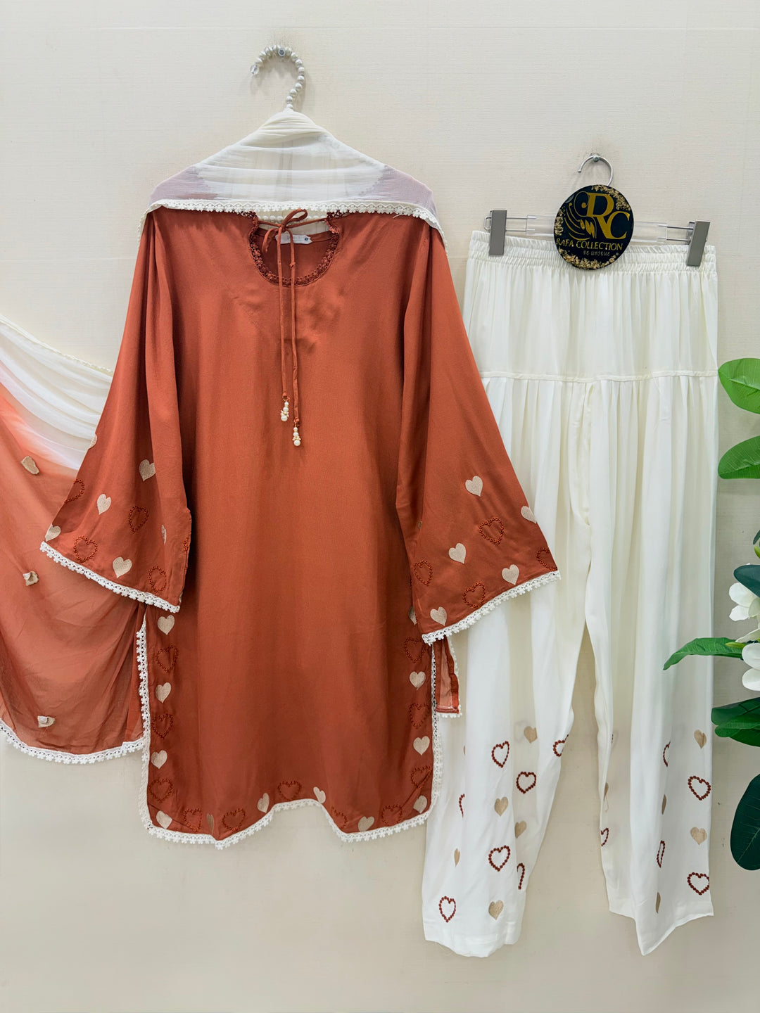 Viral Heart Embroidered Suits