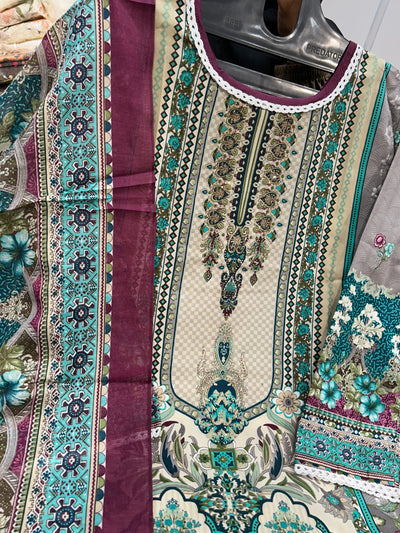Pakistani printed Ready Made Suit 1358