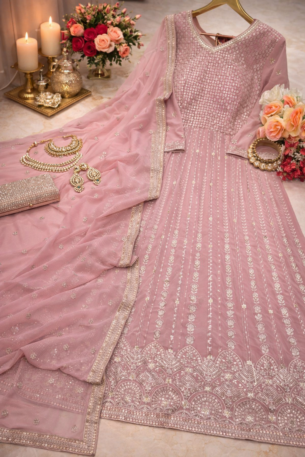 Heavy georgette gown