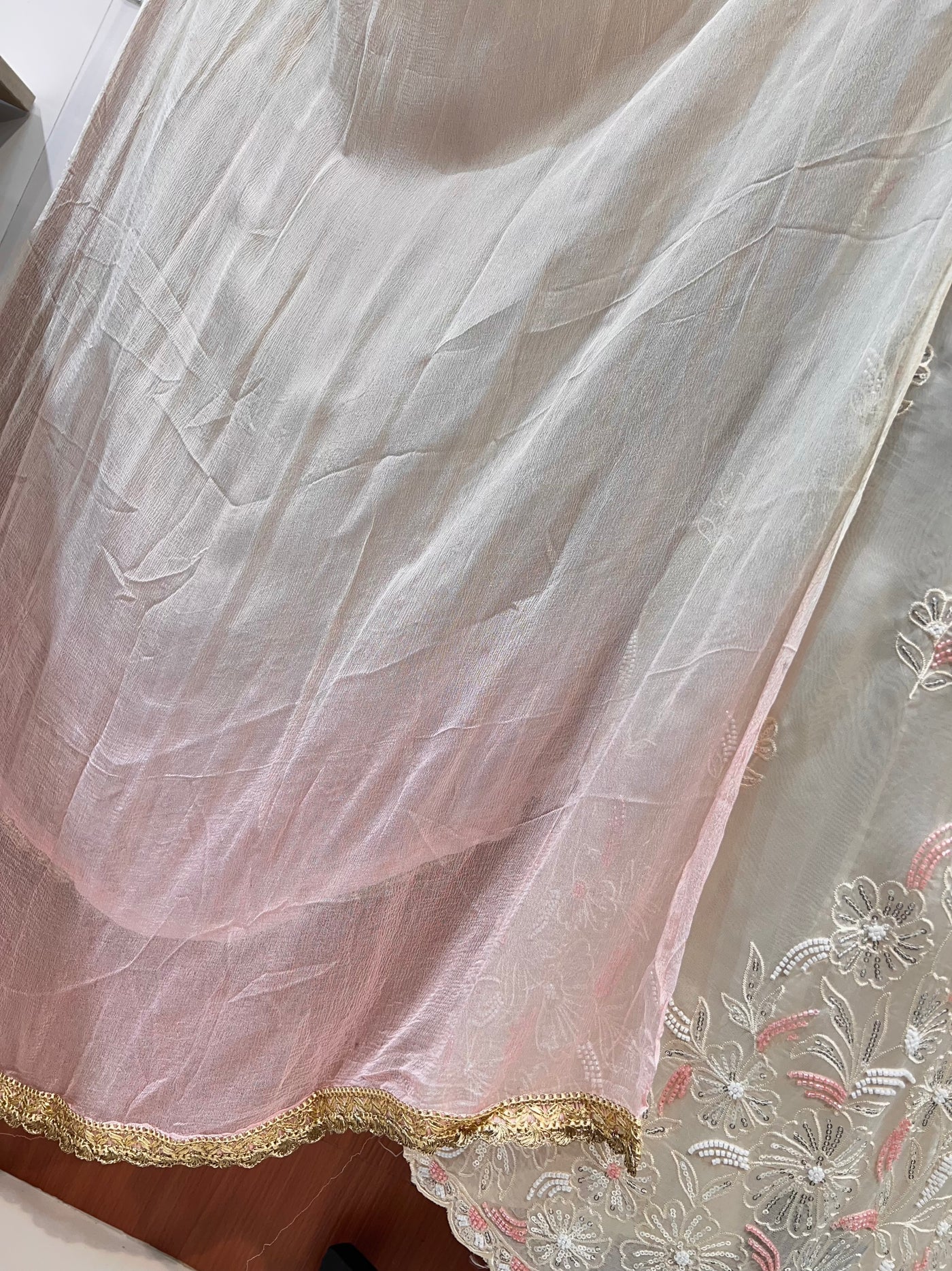 Glass organza Handwork Suits 1970