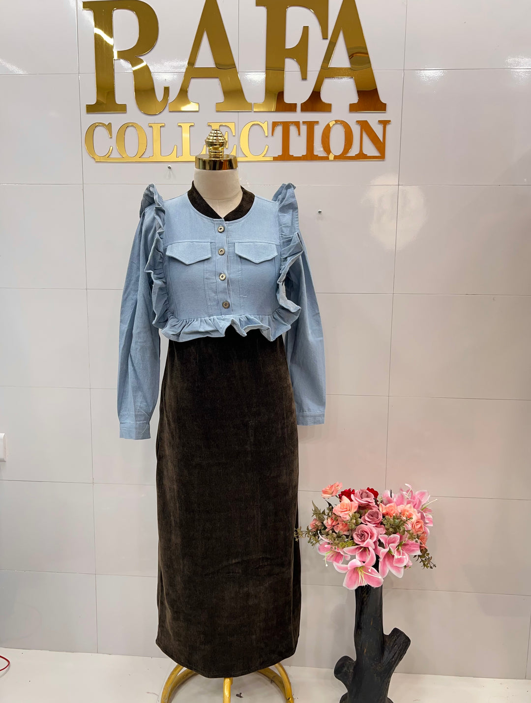 Denim long Dresses 2824