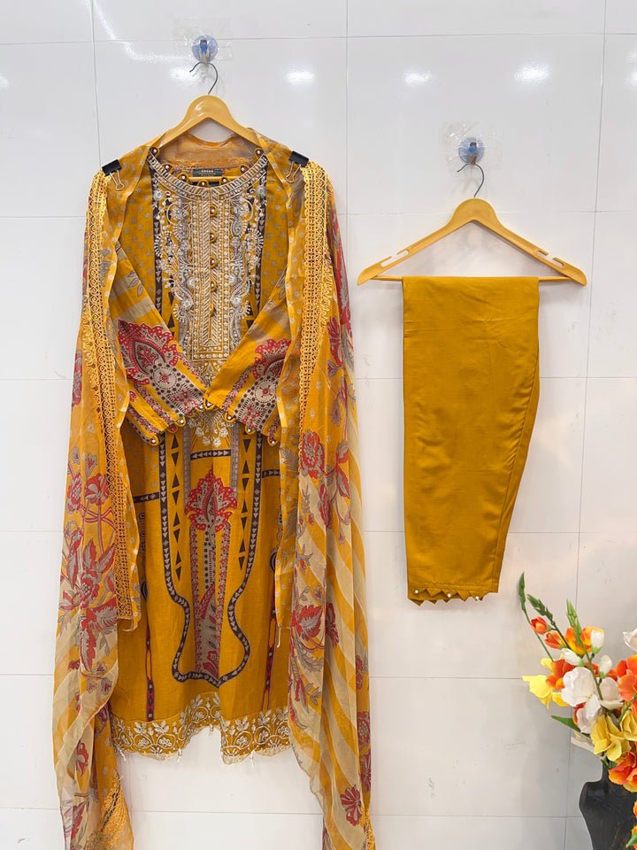 Pakistani pearl embellished suits 2660