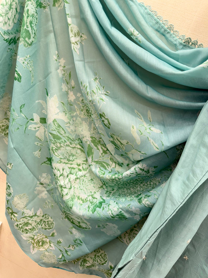 Cotton embroidered suits