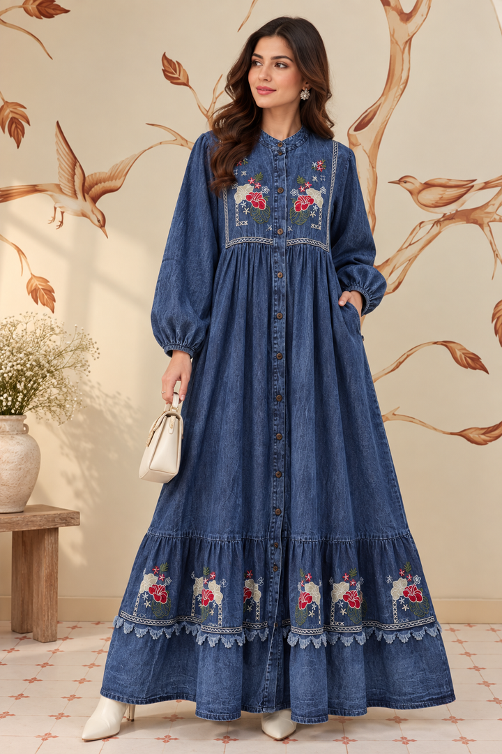 Denim Long Gown’s