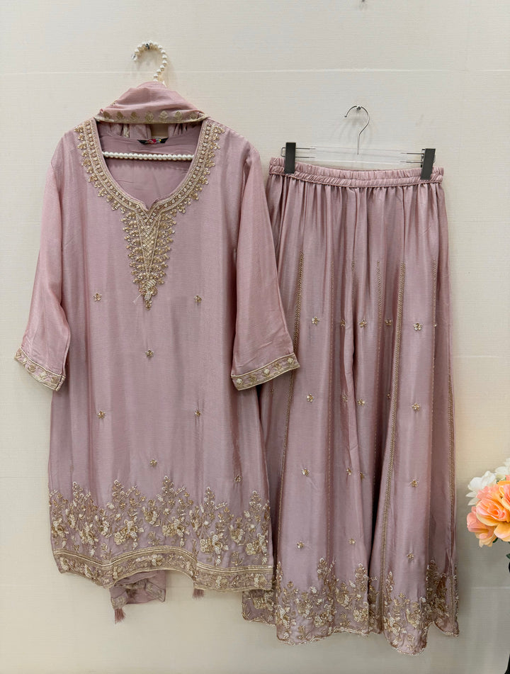Handwork plazzo suits
