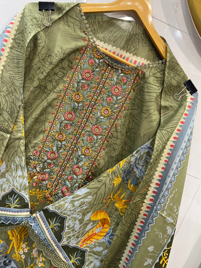 Semi cotton kurti pant suits 2150
