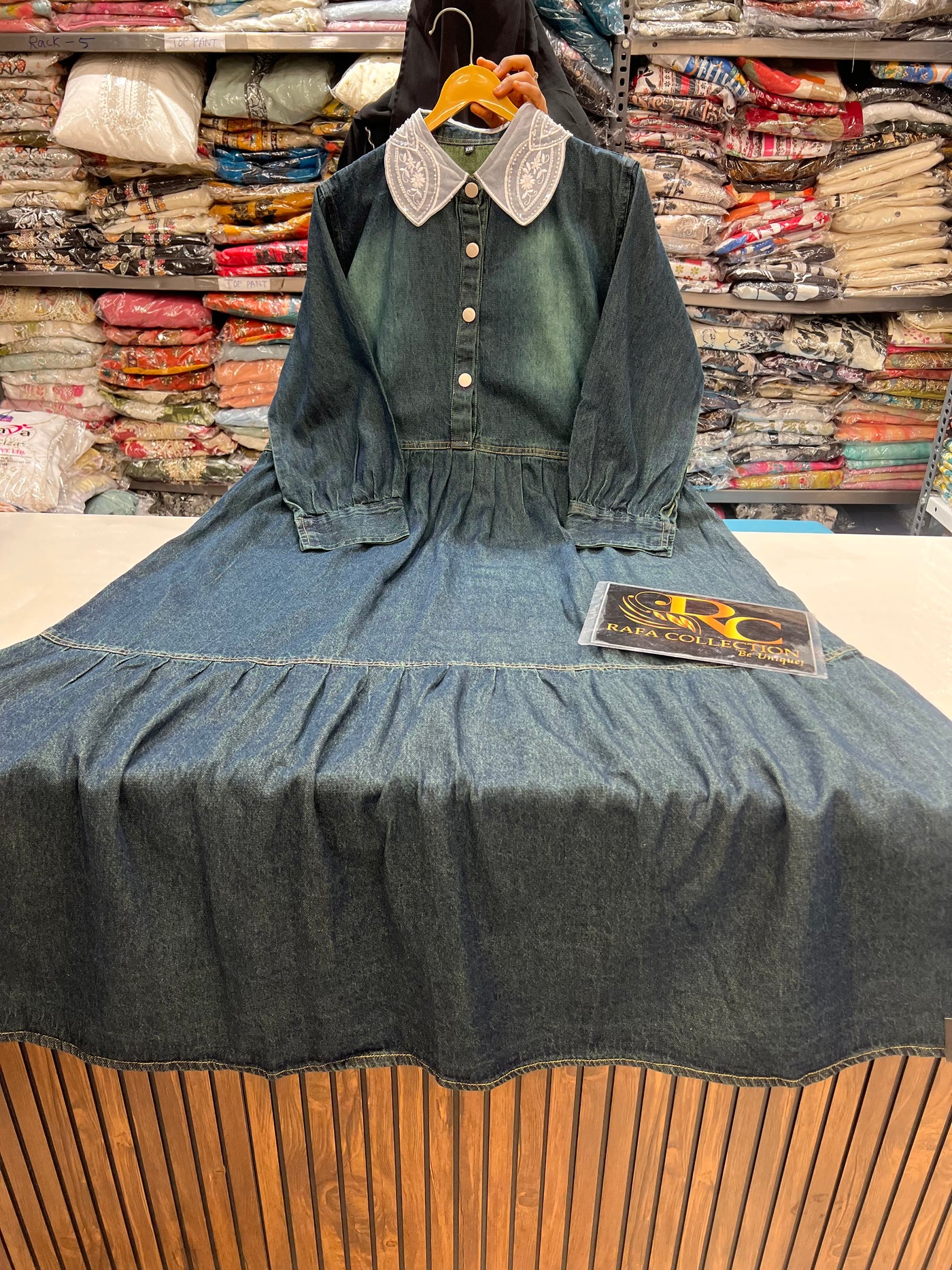 Denim long dresses  124210