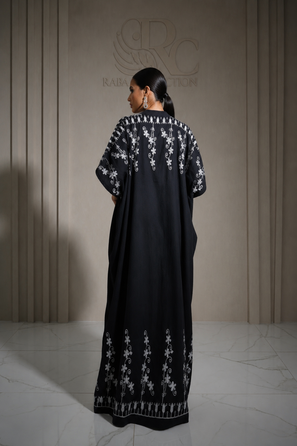 Denim long kaftan