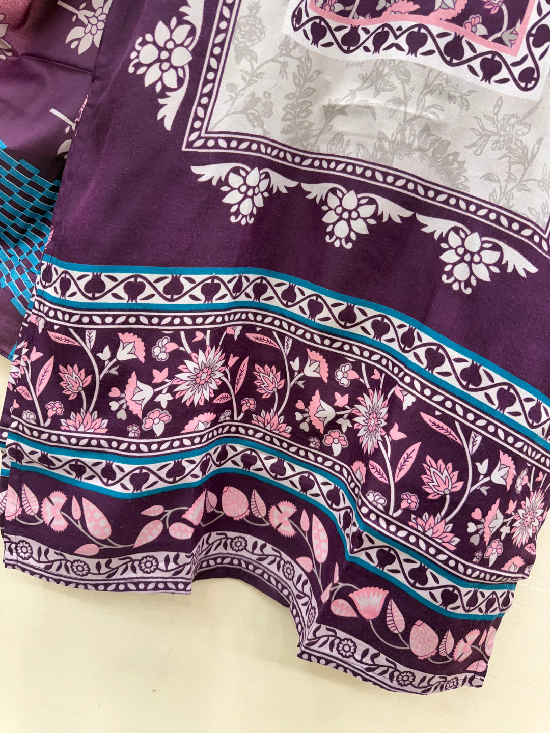Semi cotton printed suits 5747