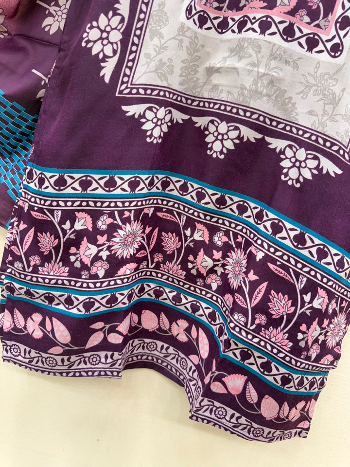 Semi cotton printed suits 5747