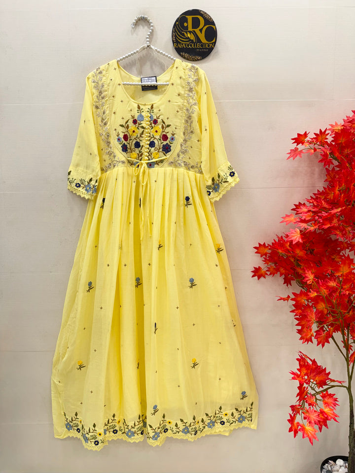 cotton embroidered gowns