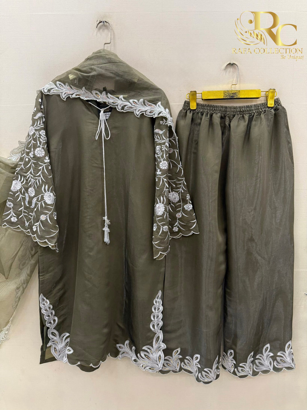 Satin Embroidered Suits