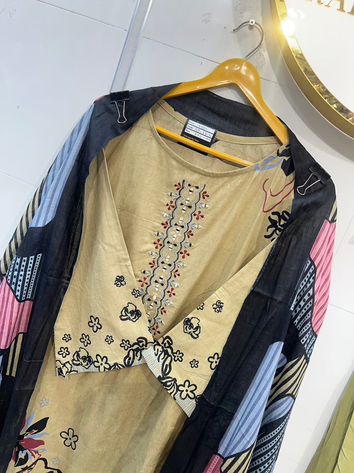 Cotton embroided suits 2612