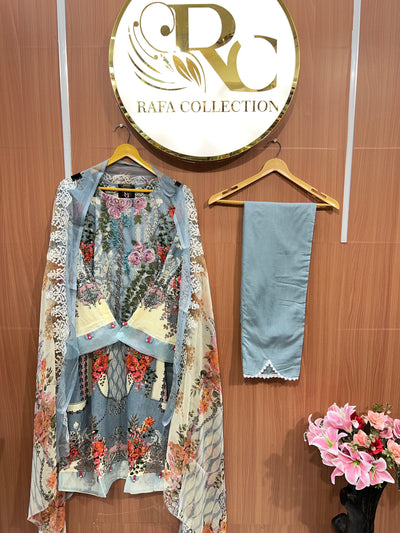 Pakistani patch work suit 2542