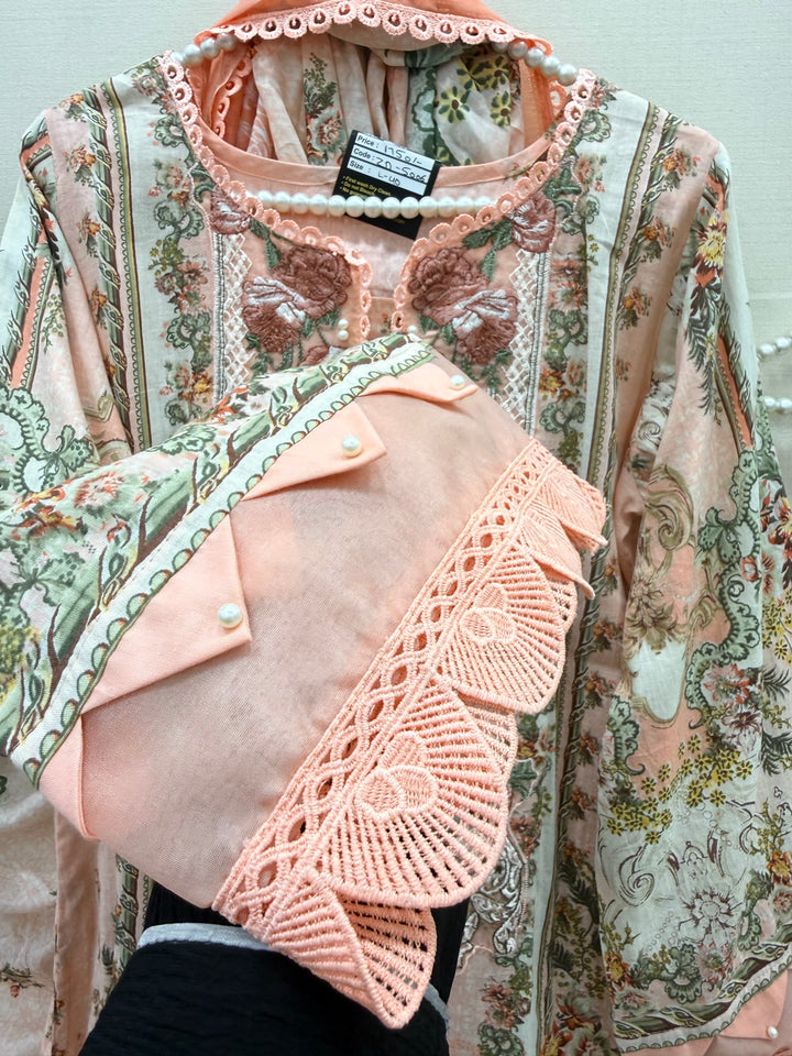 Pakistani patch work suit 5006