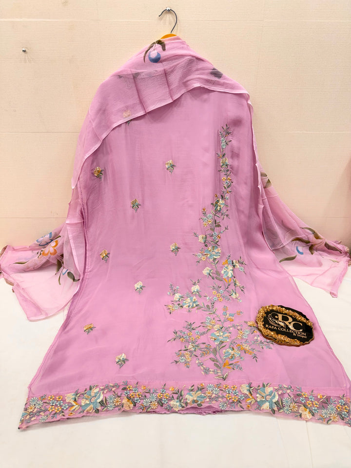 Organza unstitched suits