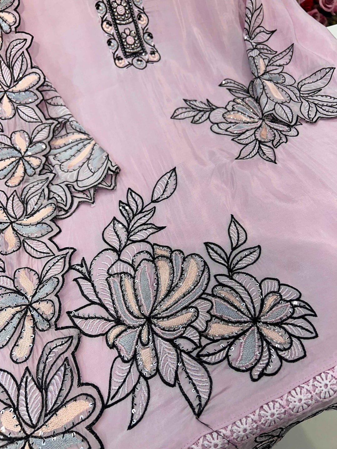 Pakistani Organza suit 5032