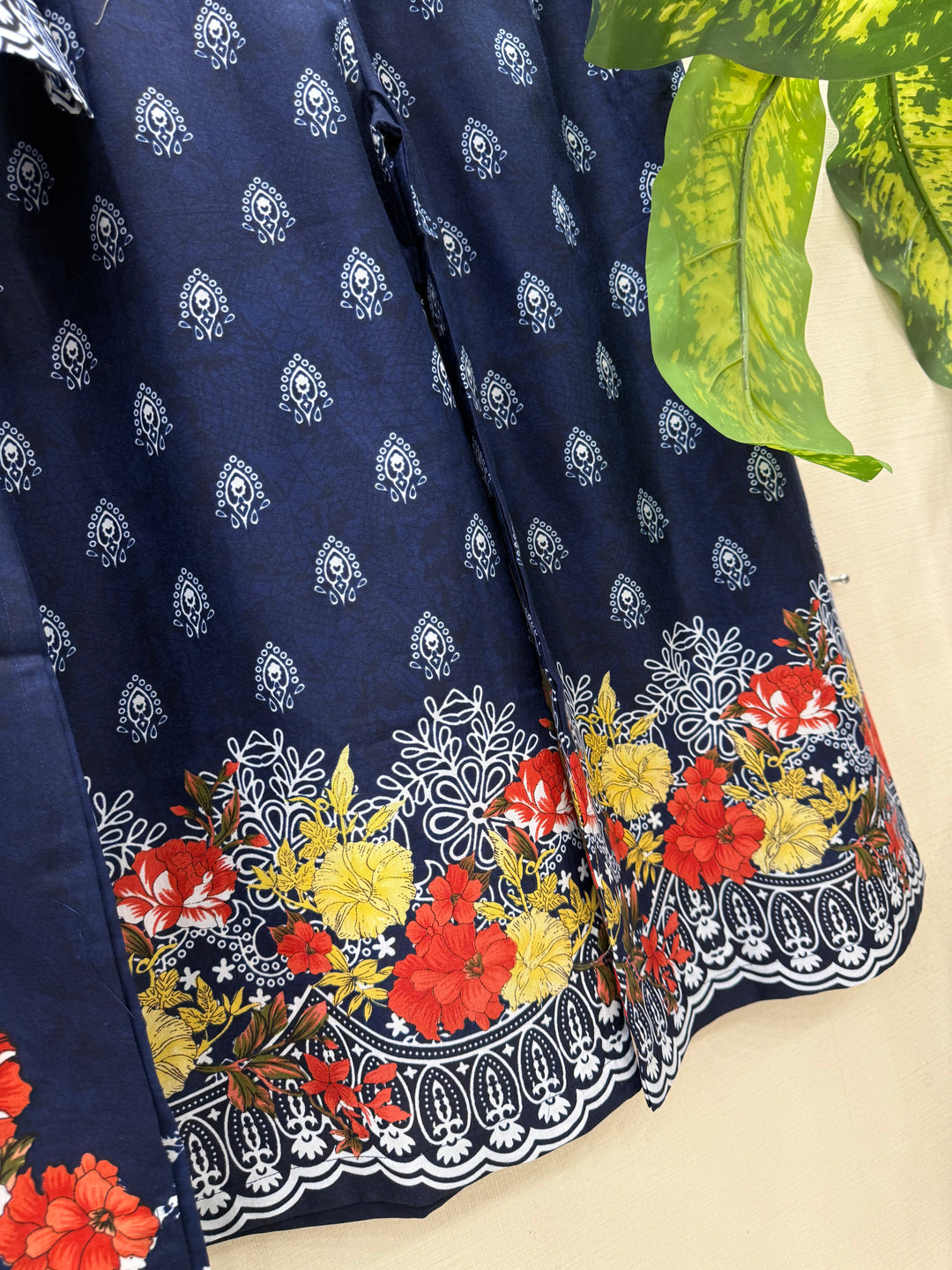 Semi cotton embroidered suits