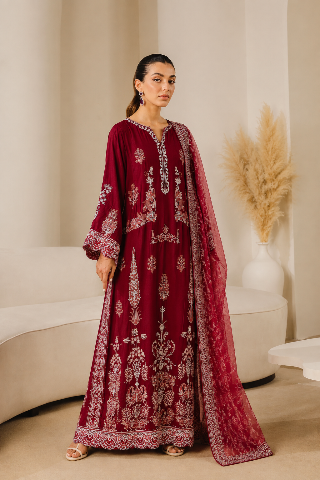 Pakistani long kaftans