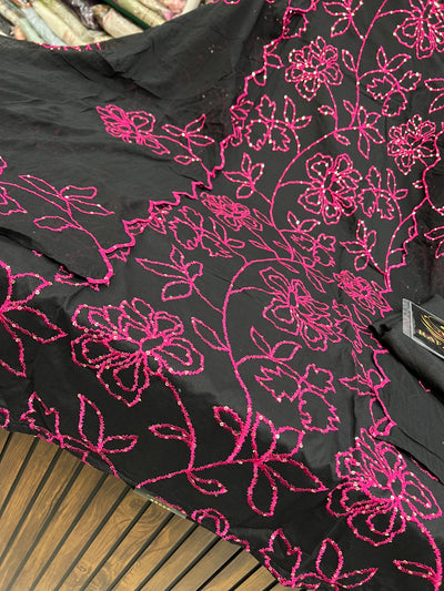 Embroidered unstitch suit 2676