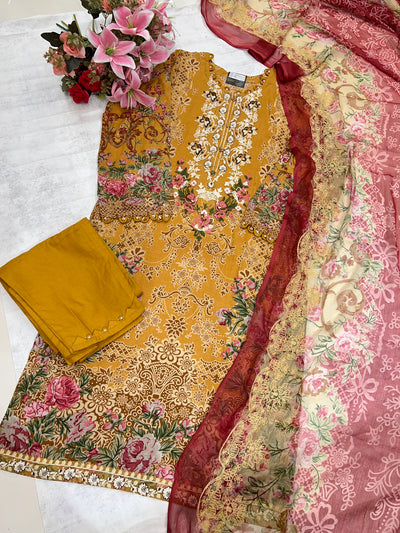 Pakistani embroided suits 2610