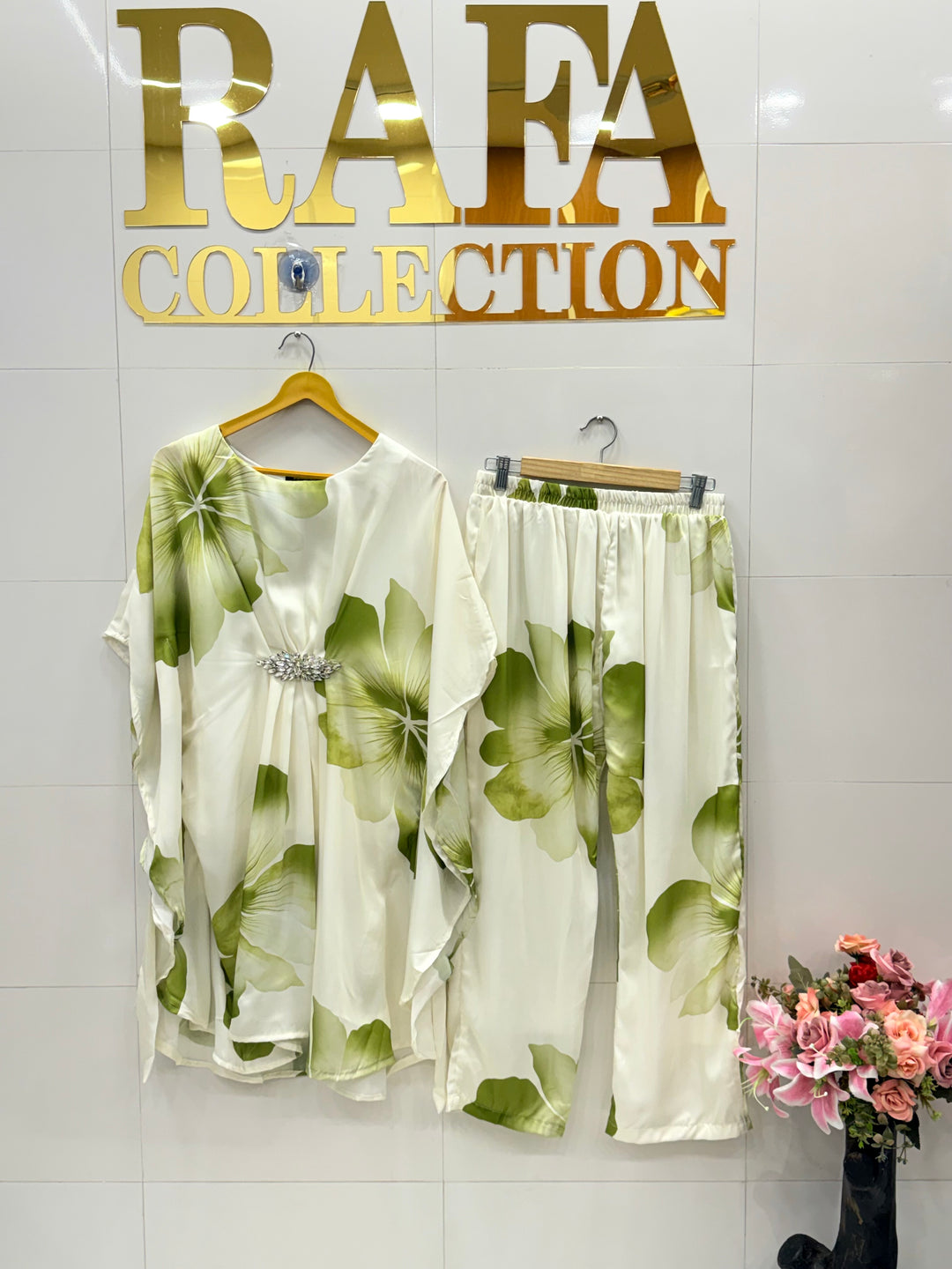 Satin kaftan sets 5820