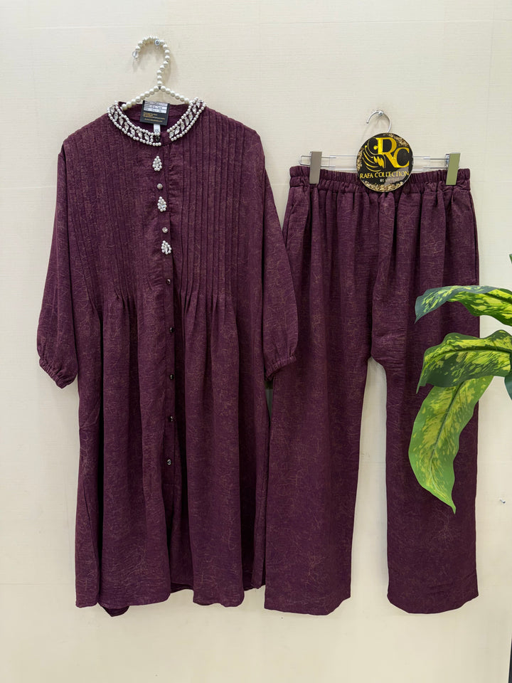 Imported crinkle Co-ord sets 3016