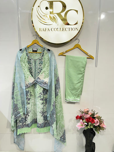 Cotton Embroidered suits 2615
