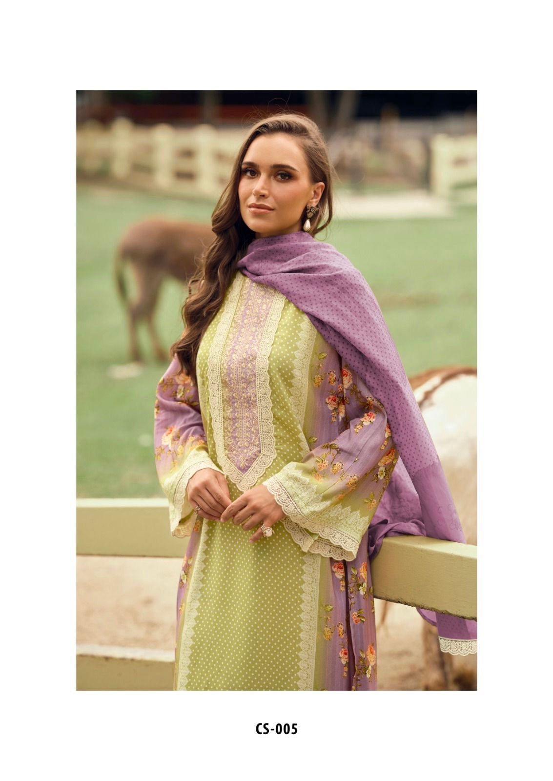 Cross stitch unstitched suit 2225