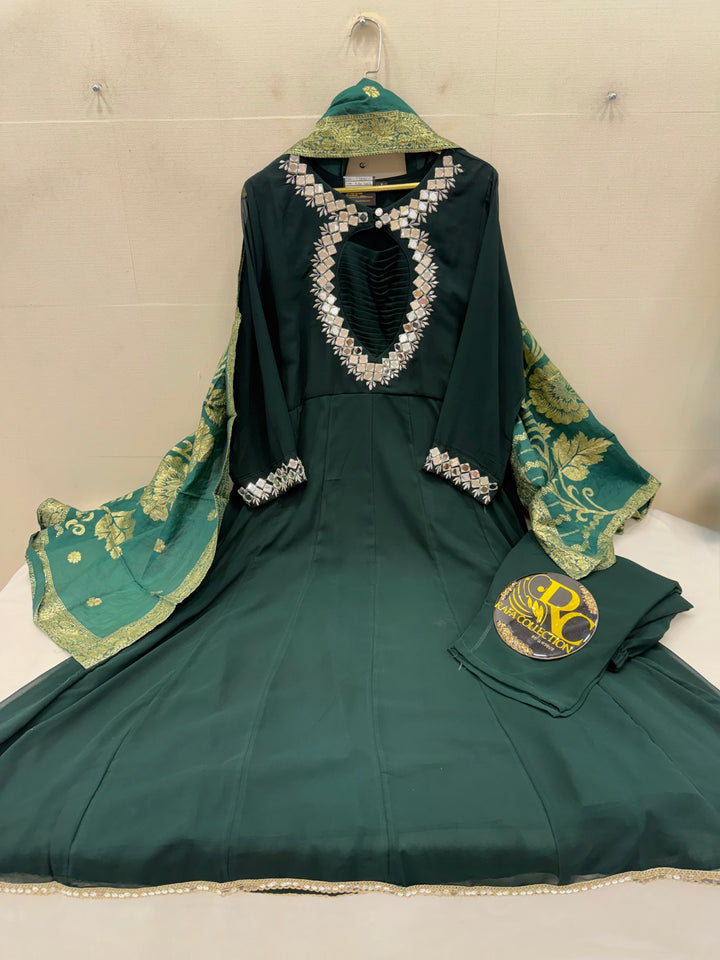 Mirror work gowns