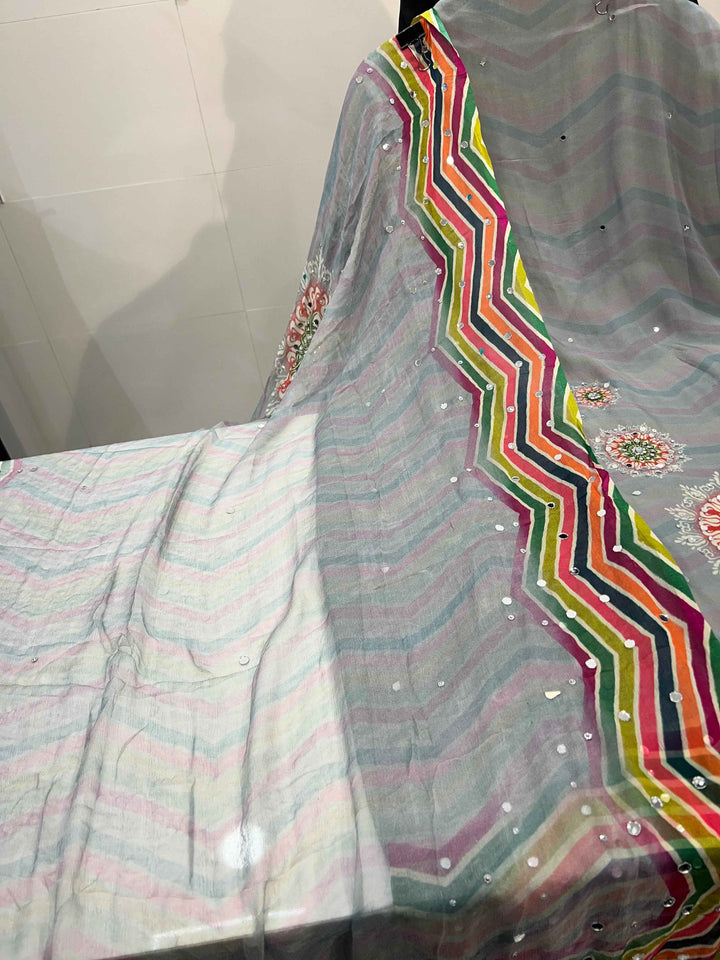 Mirror Work Unstitched Suit
