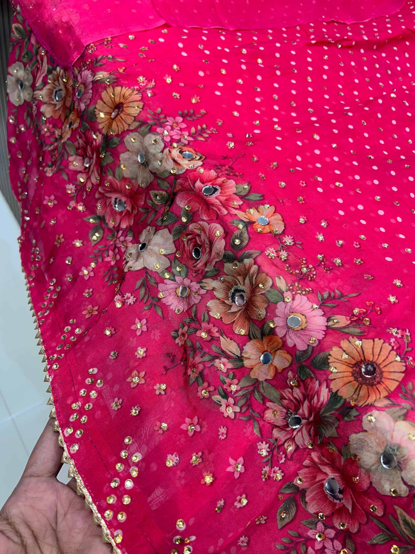 Organza Unstitch Suit 1625