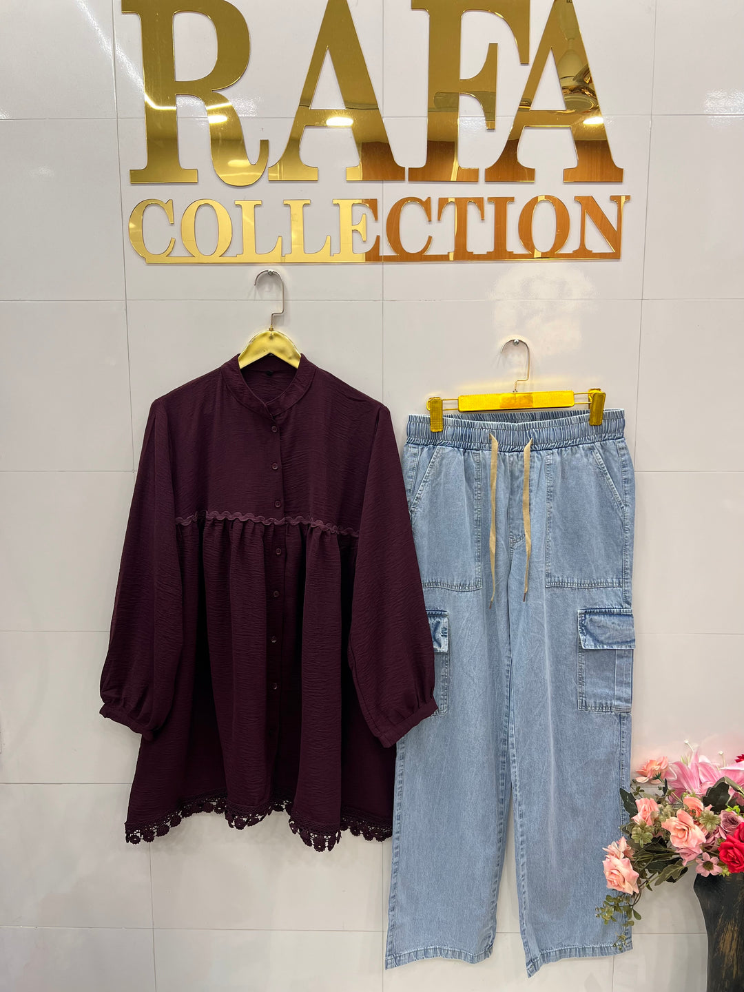 Korean denim cargo Sets 2797