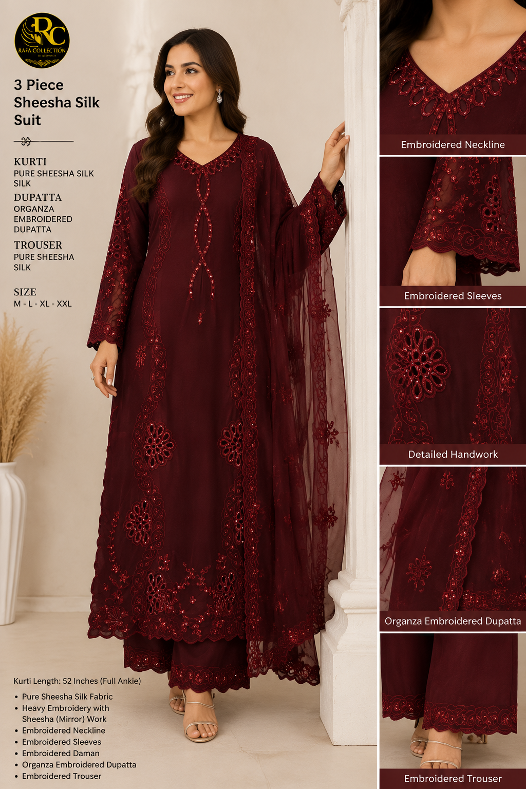 Long cutwork suits