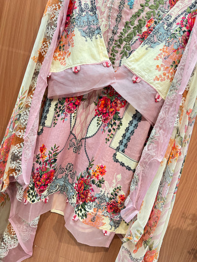 Pakistani patch work suit 2542