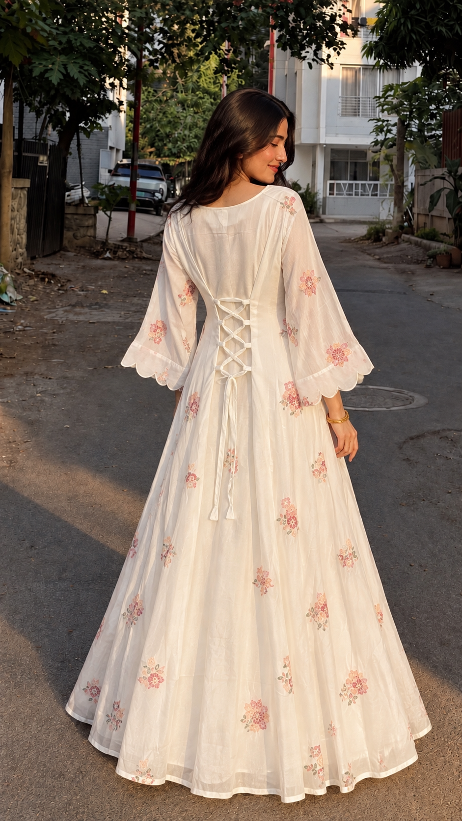 Mal chandheri Embroidered Gown’s