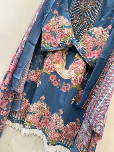 Semi cotton kurti pant sets 2325