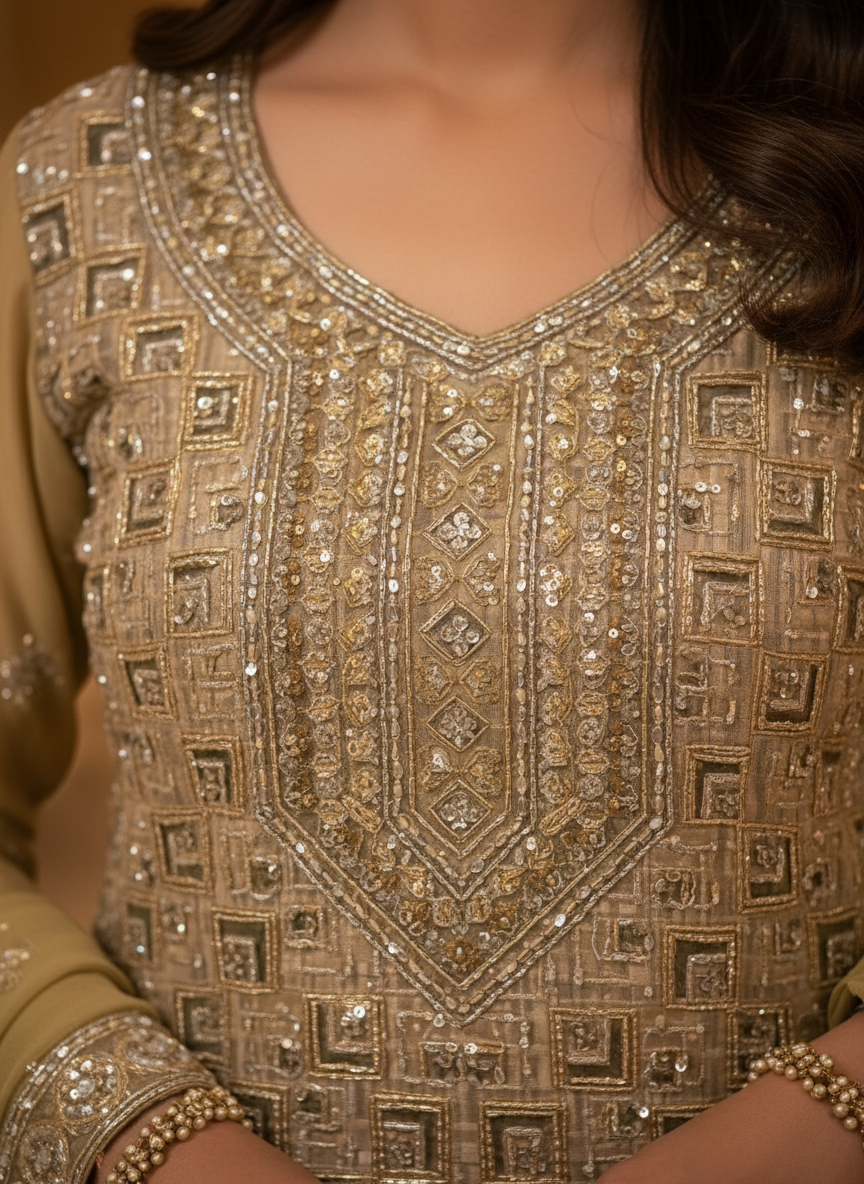 Lakhnawi wedding wear suits 59010