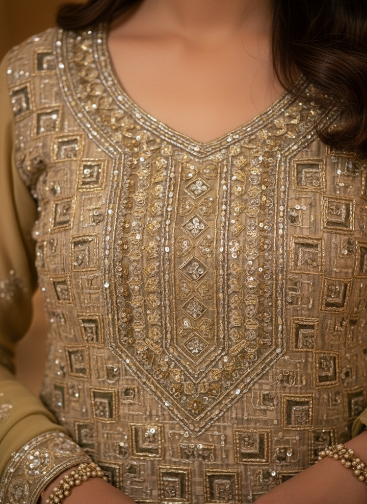 Lakhnawi wedding wear suits 59010