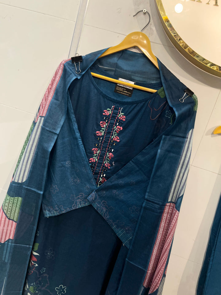 Cotton embroided suits 2612