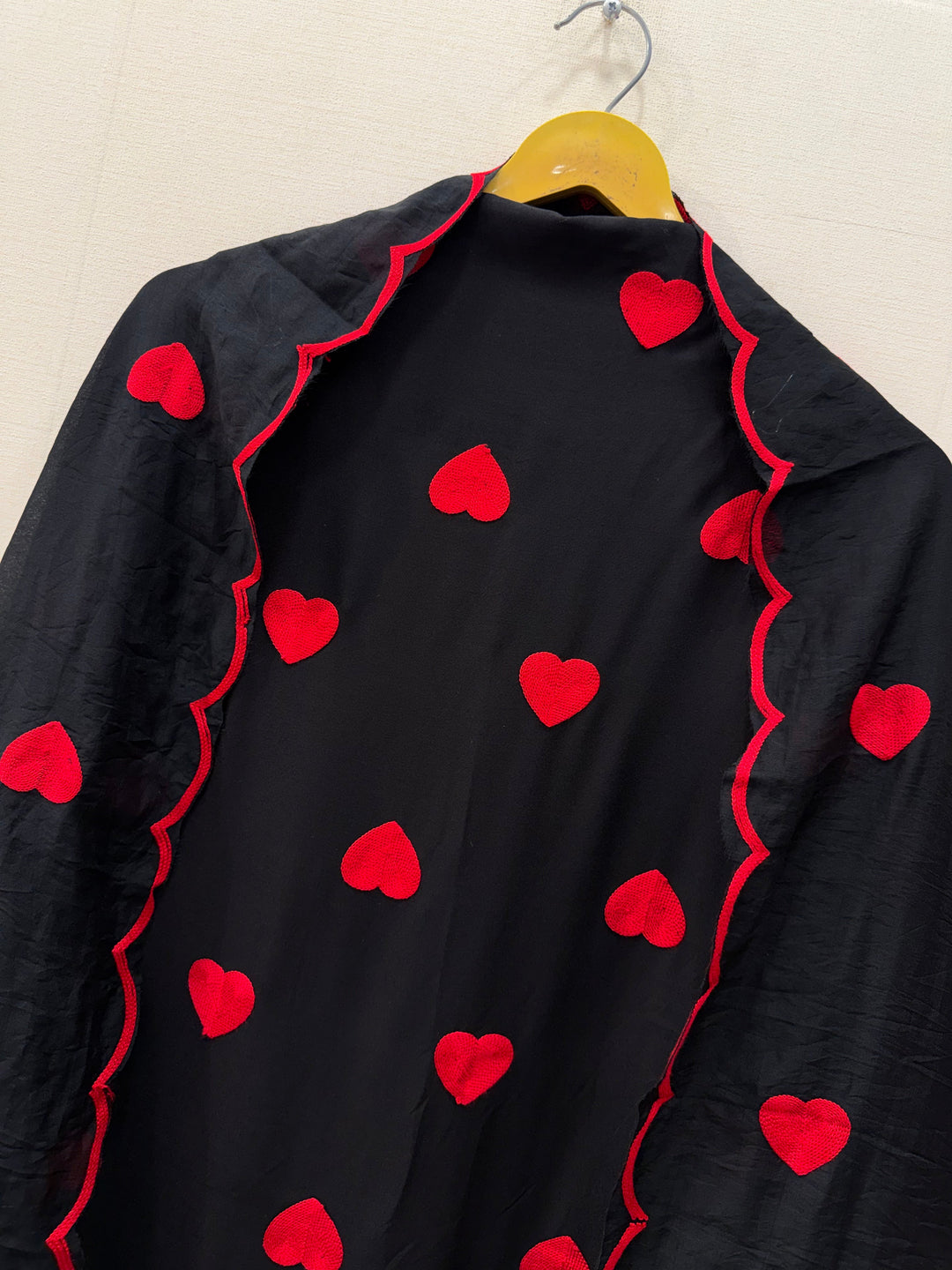 Viral heart embroidered unstitched Suits