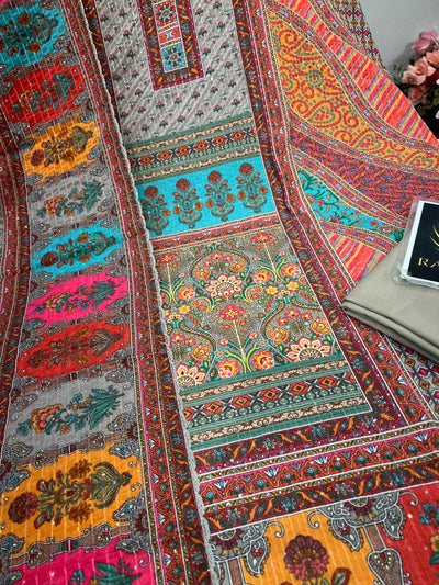 MULTI COLOUR UNSTICH SUIT 2085