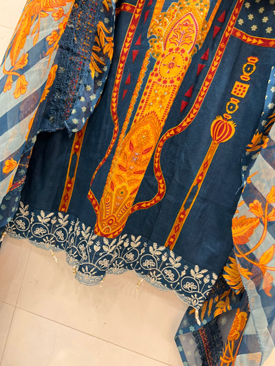 Pakistani pearl embellished suits 2660